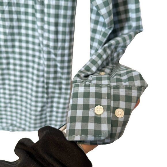 NEW Stantt Plaid Performance Button-Down Shirt Size XL Green Plaid - Picture 3 of 5